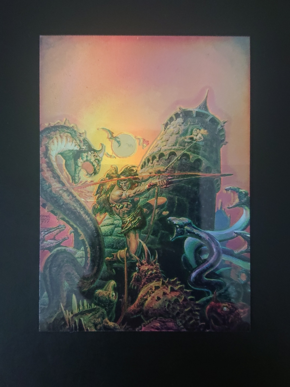 1993 Comic Images All Chromium Conan (35) - Savage Sword #29 - Holochrome Chase